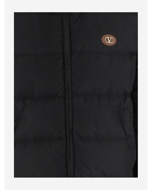 Valentino Black Zip-Up Quilted Jacket for men