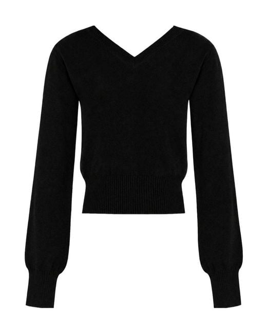 Vivienne Westwood Black Beatrice V-Neck Knitted Sweater