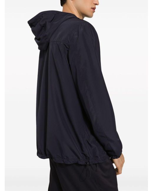 Dolce & Gabbana Blue Logo Reversible Windbreaker Jacket for men