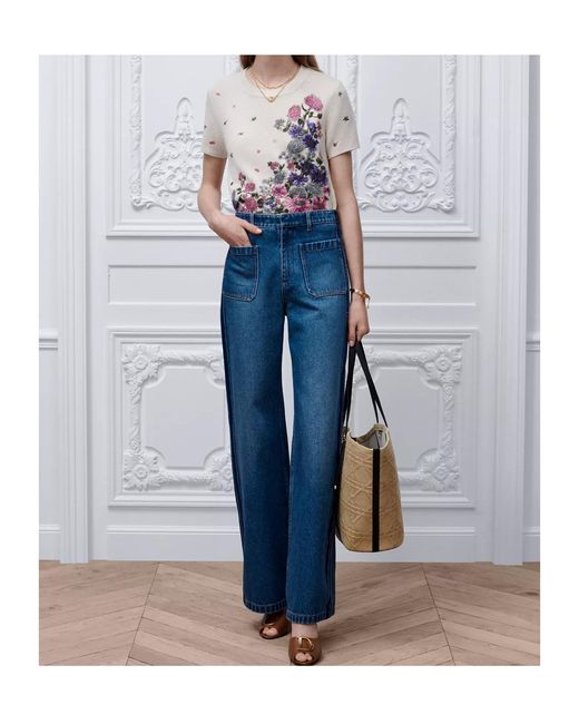 Dior Blue High-Waist Flared Jeans
