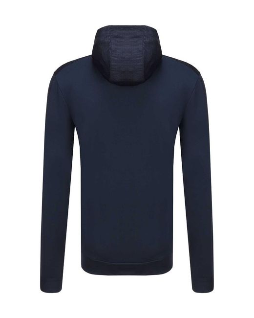 Boss Blue Logo Hooded Sweater for men