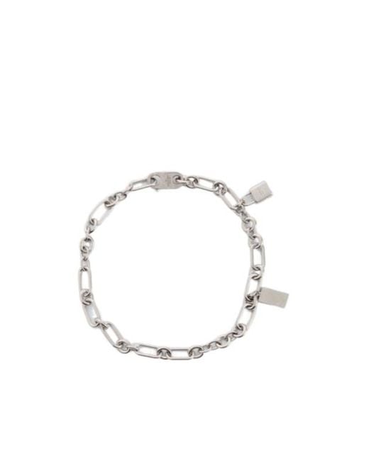Acne White Padlock Necklace for men