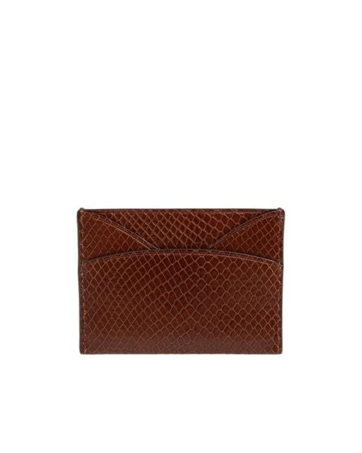 Tory Burch Brown Leather Card Holder