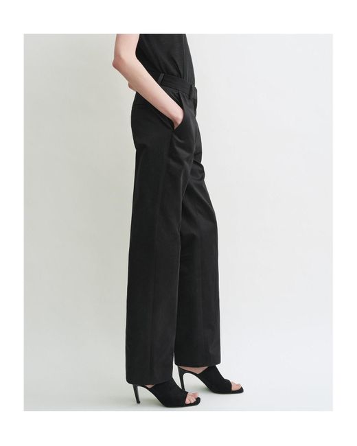 Totême Black Totême Straight Fit Tailored Trousers