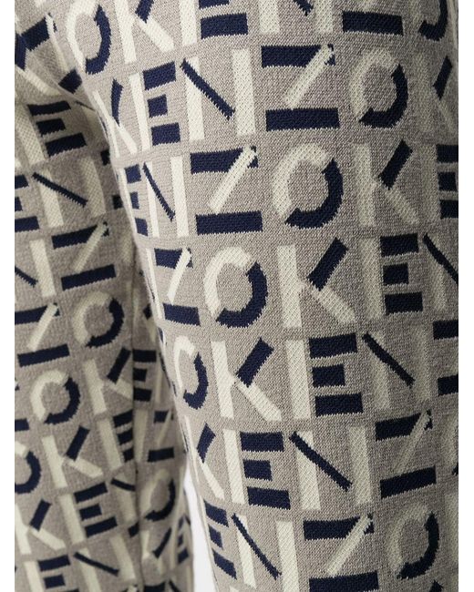 KENZO White Intarsia-Knit Leggings