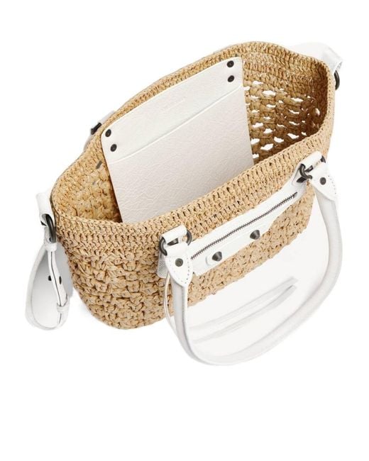 Balenciaga White Le City Basket Small