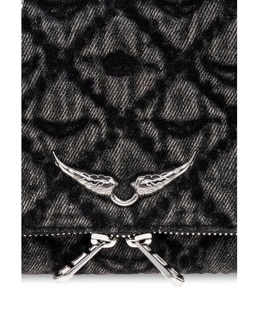 Zadig & Voltaire Black Quilted Chain-Strap Crossbody Bag