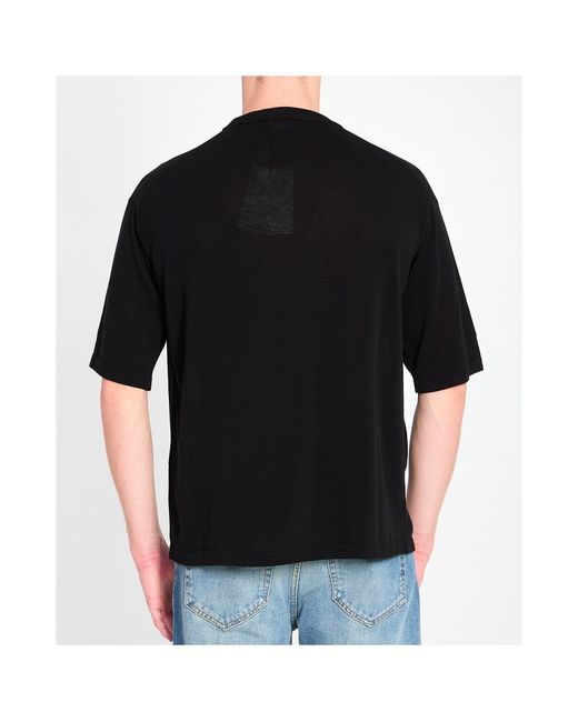 Roberto Collina Black Relaxed Crewneck T-Shirt for men