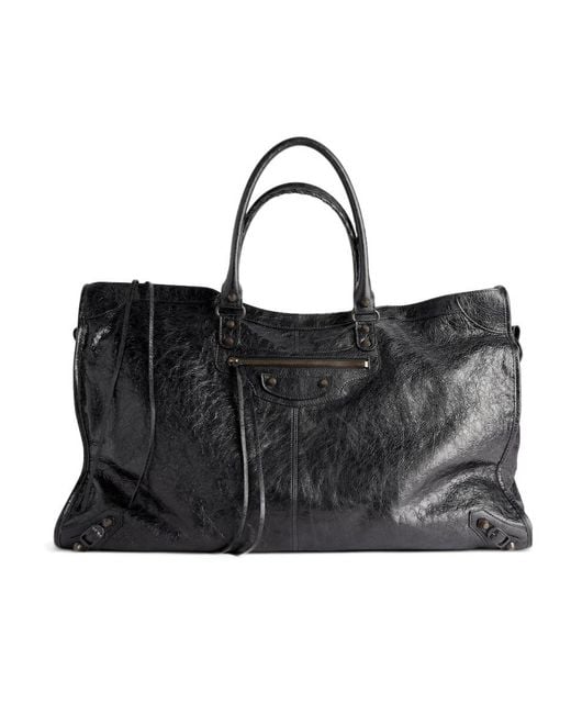 Balenciaga Black Le City Zipped Travel Bag for men
