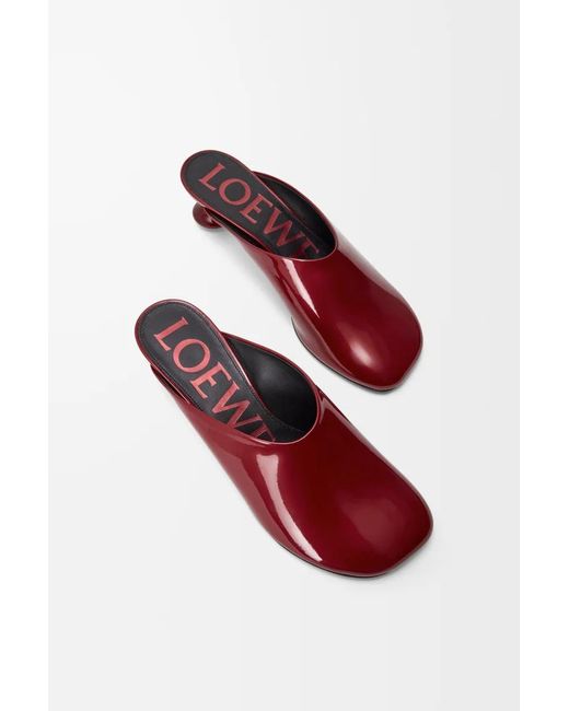 Loewe Red Toy Leather Mules