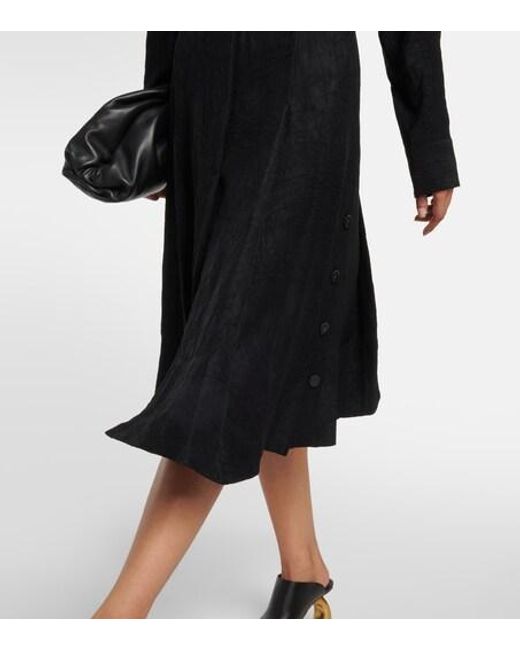 Proenza Schouler Black Satin Midi Dress