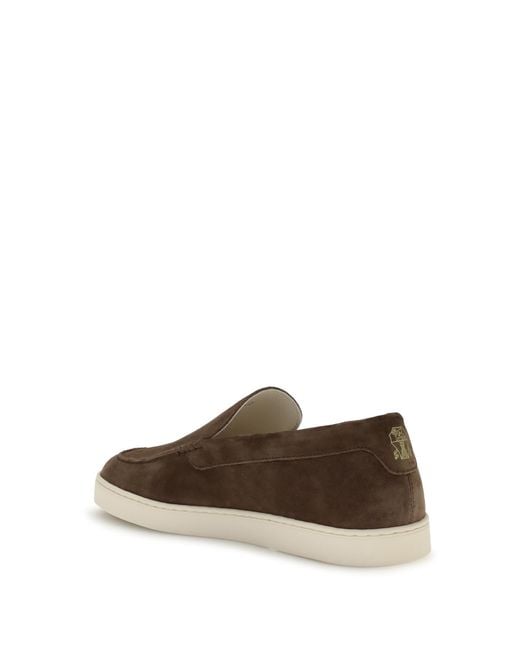 Brunello Cucinelli Brown Slip-On Loafers for men