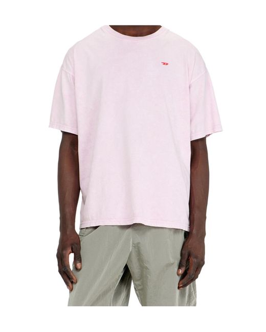 DIESEL Pink T-Boxt Aa 14 Logo T-Shirt for men