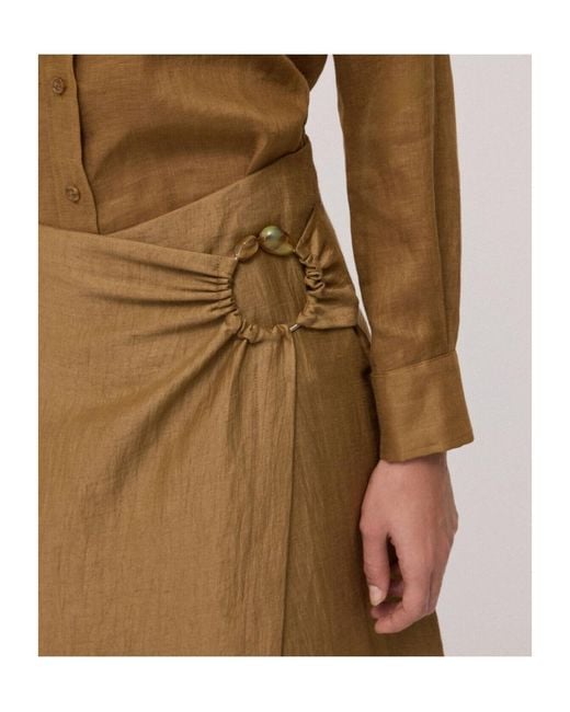 Ottod'Ame Natural Blended Yarn Cage Skirt