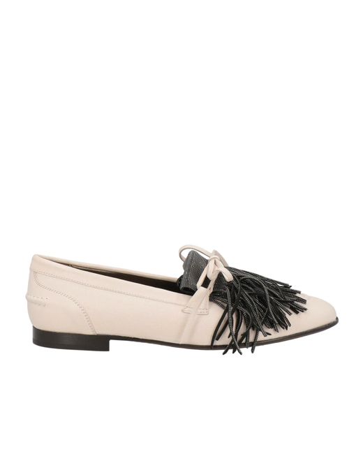 Brunello Cucinelli Gray Stylish Tassel Loafers