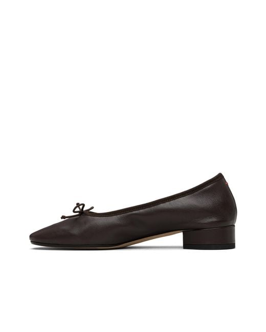 Aeyde Brown Bow Detailed Block Heel Pumps