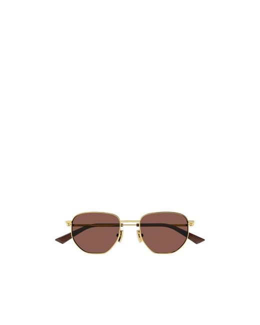 Bottega Veneta Brown Eyewear Split Panthos Sunglasses