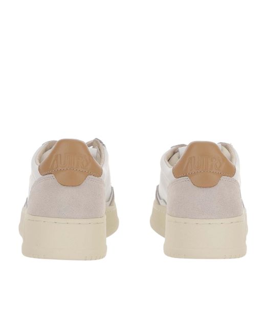 Autry White Medalist Leather Sneakers