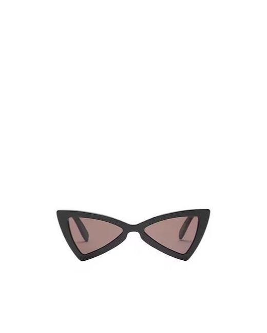 Saint Laurent White Cat-Eye Dark Tint Sunglasses