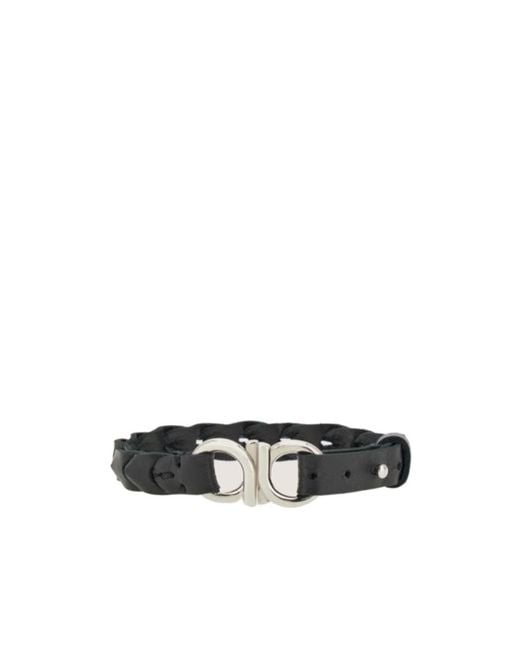 Ferragamo White Knitting Bracelet for men