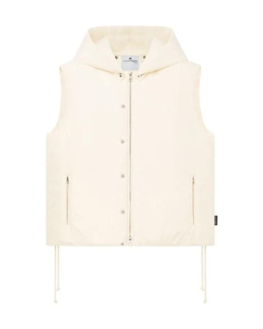 Courreges White Hooded Padded Gilet for men