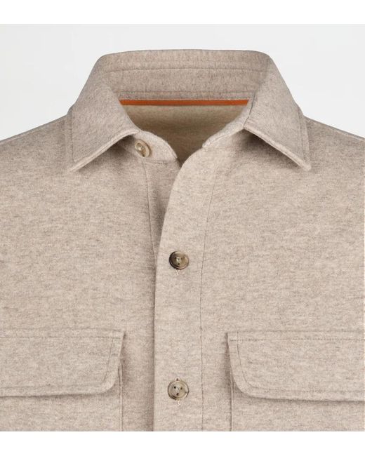 Tod's Natural Buttoned Flap-Pocket Shirt Jacket for men