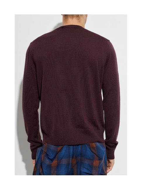 Vivienne Westwood Purple Long-Sleeve Crew-Neck Sweater for men