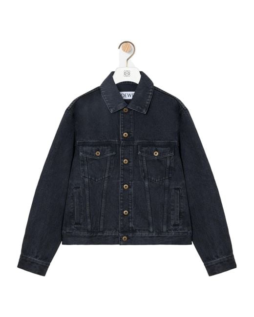 Loewe Blue Anagram Straight Denim Jacket for men