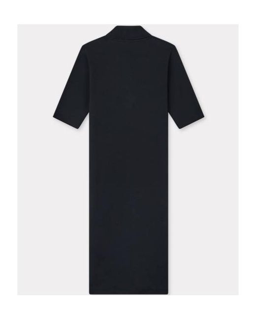 KENZO Blue 'Boke Flower 2.0' Embroidered Rib Polo Dress