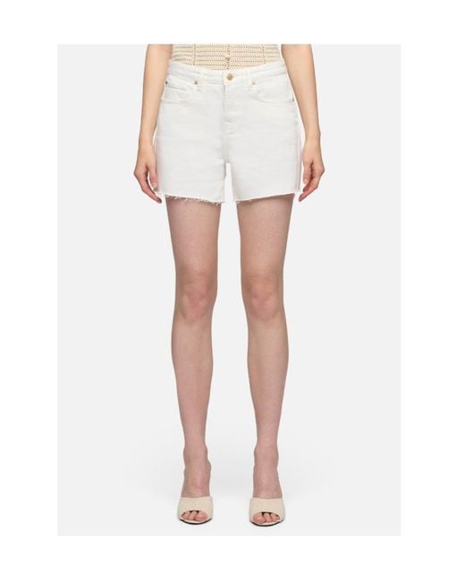 7 For All Mankind White Pocket Shorts