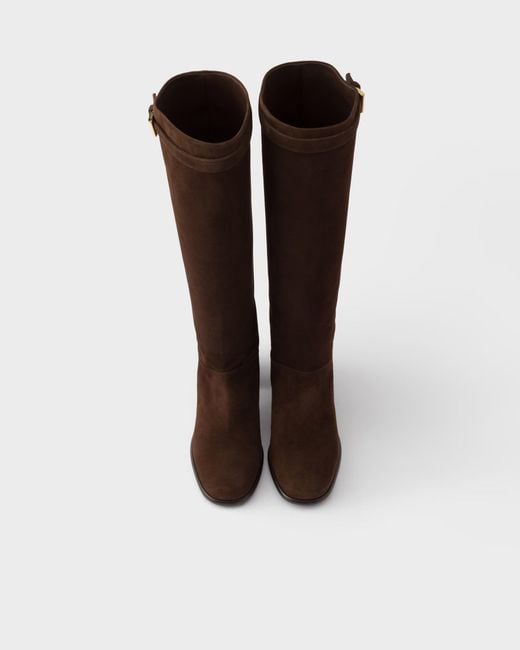 Prada Brown Suede Boots