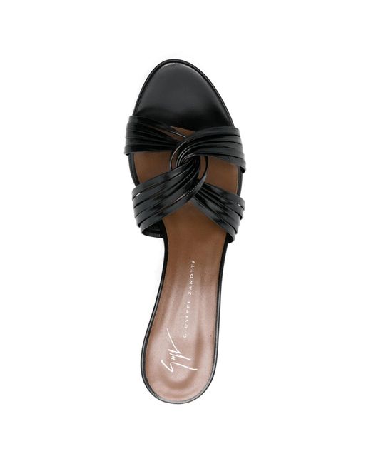 Giuseppe Zanotti White Knotted Leather Sandals
