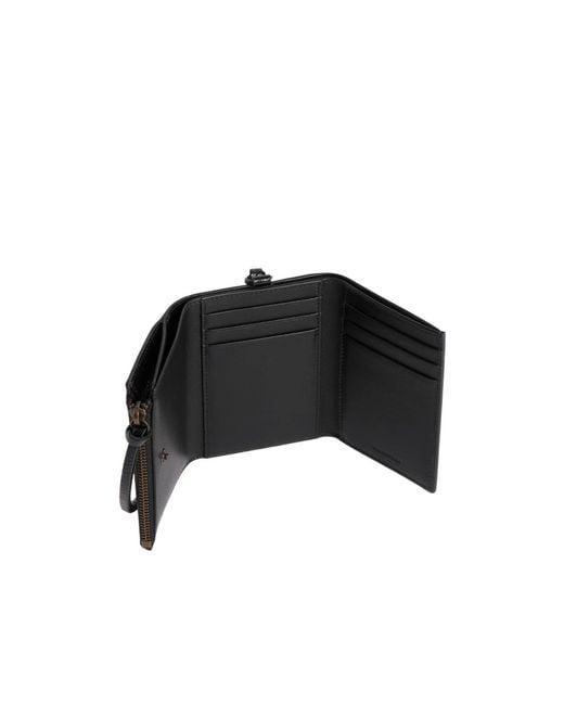Balenciaga Black Le City Trifold Wallet On Strap for men