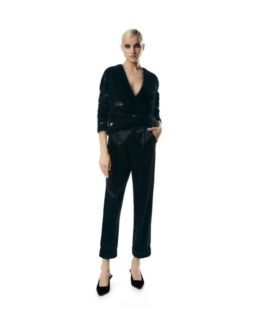 Tom Ford Black High Waist Straight-Leg Trousers