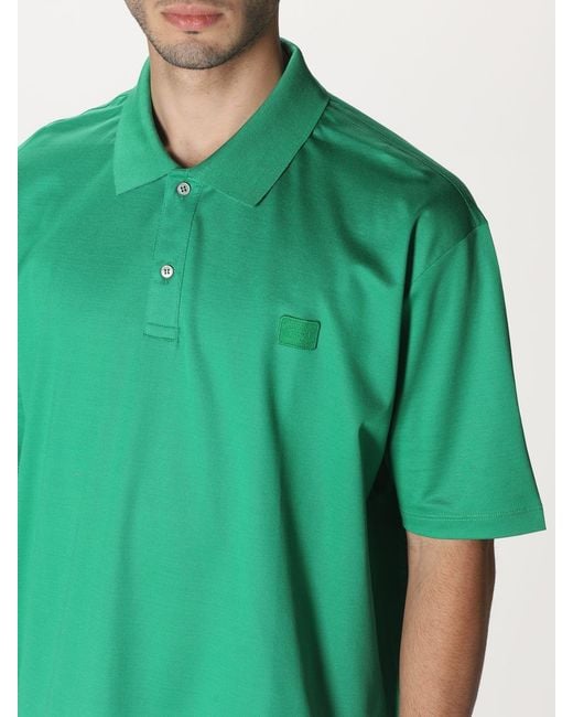 Paul & Shark Green Logo Details Polo Shirt for men