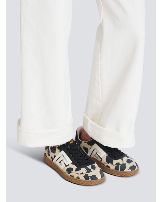 Balmain Brown Swan Sports Shoes