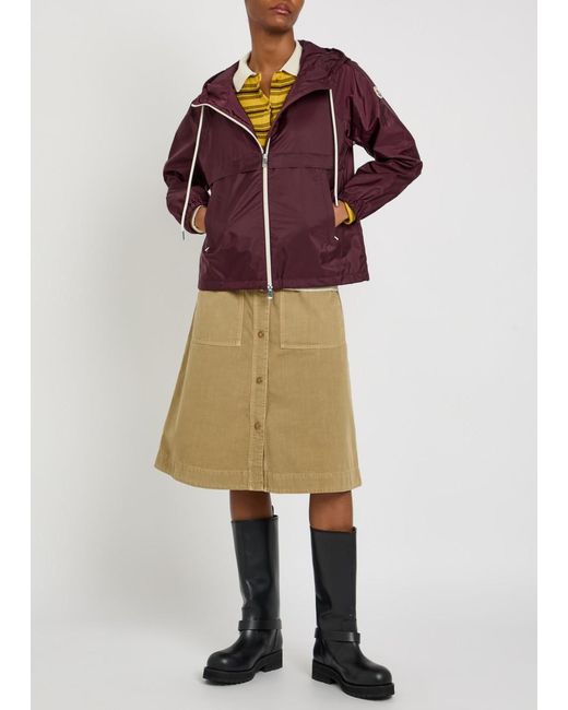 Moncler Purple Coquelicot Hooded Shell Jacket