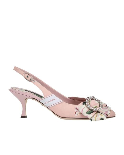 Dolce & Gabbana Pink Floral Printed High Heels