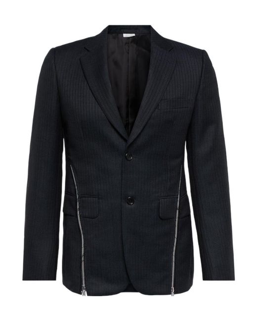Comme des Garçons Blue Zipper-Decorated Suit Jacket for men