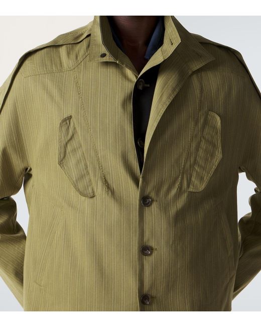 Kiko Kostadinov Green Egreta Cotton Blend Jacket for men
