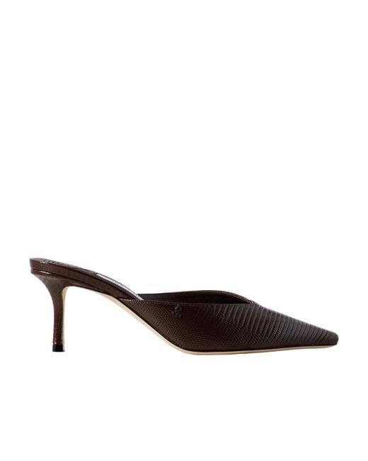 Jimmy Choo Brown Pointed High Heel Sandals