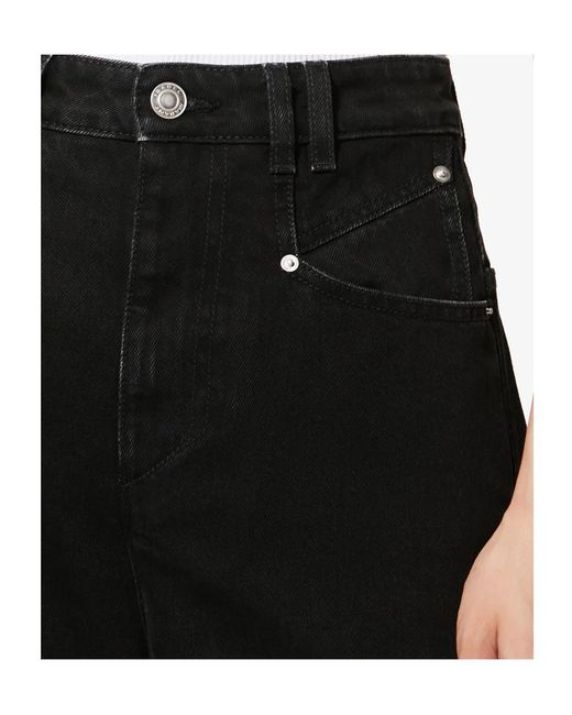 Isabel Marant Black Relaxed High Rise Jeans