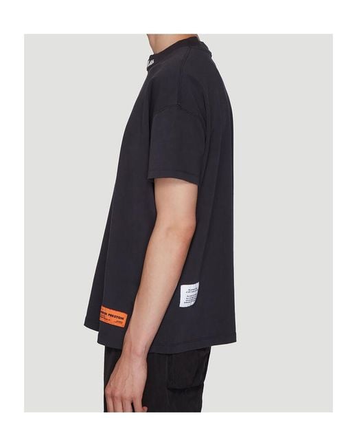 Heron Preston Black Logo Patch T-Shirt for men