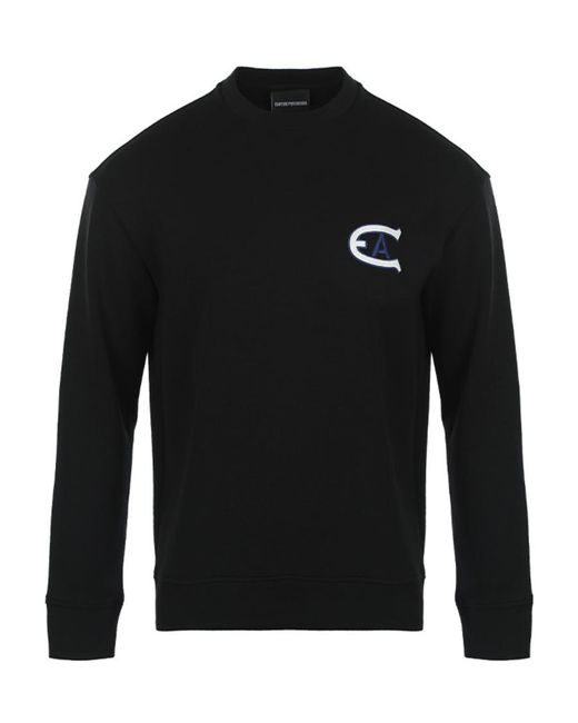 Emporio Armani Black Logo Pullover Sweater for men