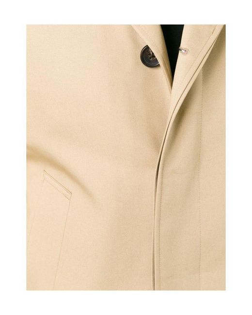 Thom Browne Natural Mac Bal Collar Long-Sleeved Overcoat for men