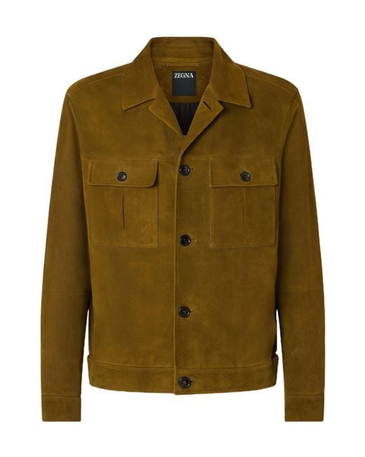 Zegna Green Chest-Pocket Jacket for men