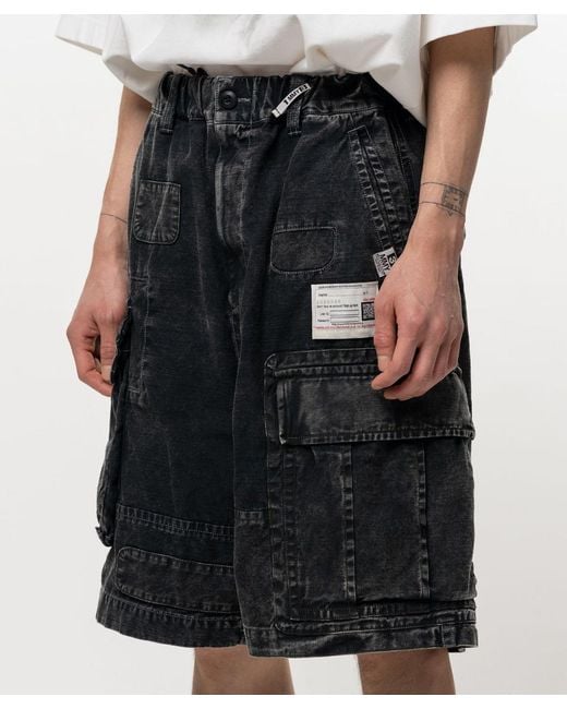 Maison Mihara Yasuhiro Black Cargo Shorts for men