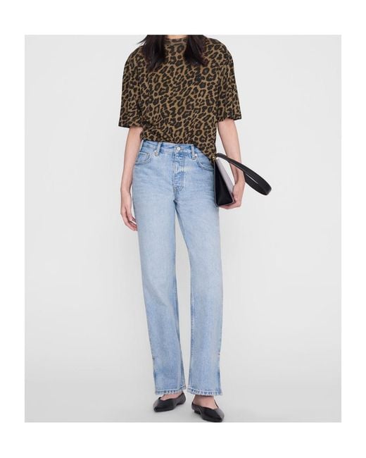 Anine Bing Brown Leopard Avi T-Shirt