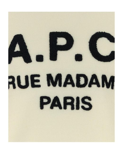 A.P.C. Natural Maurice Logo-Embroidered Sweater for men