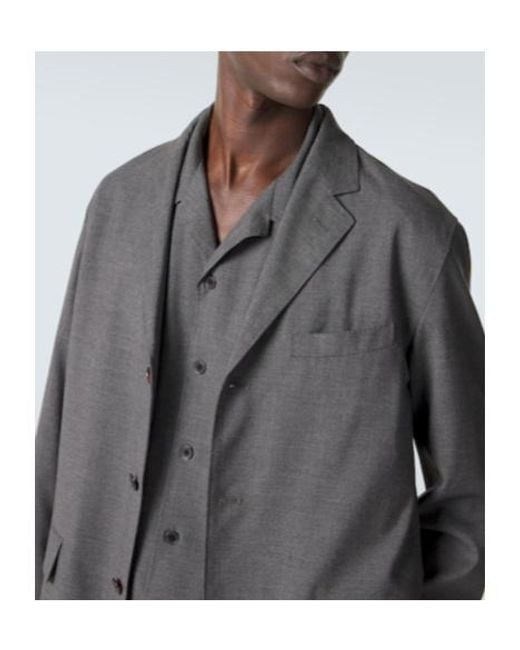 Auralee Gray Oversized Blazer for men
